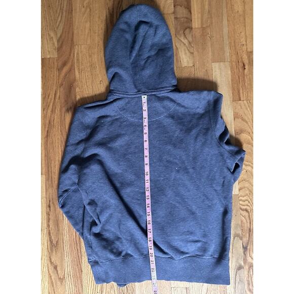 NIKE Hoodie Gray Men's S The Athletic Dept Y2K Spell Out Swoosh Pullover Sweater - Picture 12 of 16